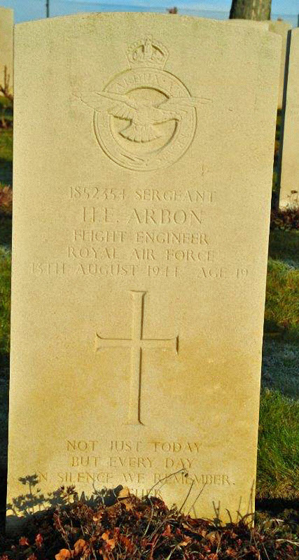 Sgt Harolf Edward Arbon<br /><br /><br />died on active duty - 13.8.1944